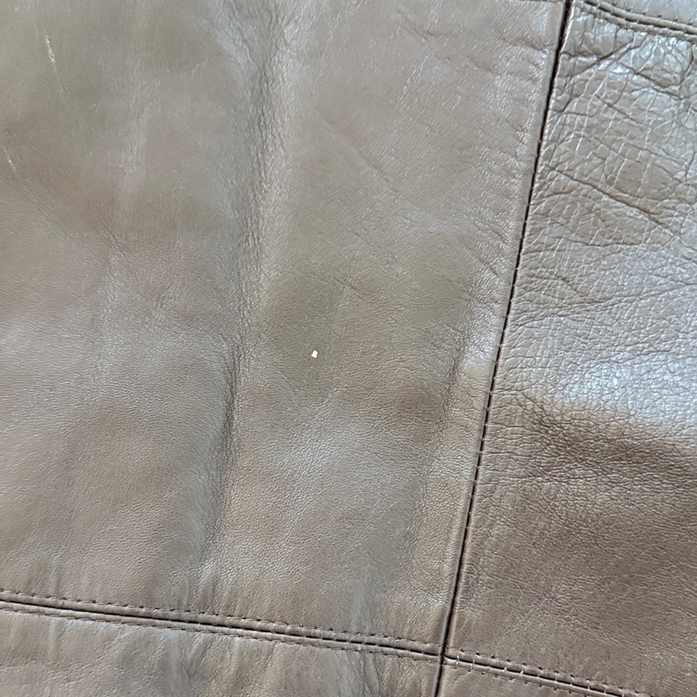 Brown Faux Leather Blazer Jacket M | Moto Vegan Statement Coat - Picture 6 of 6